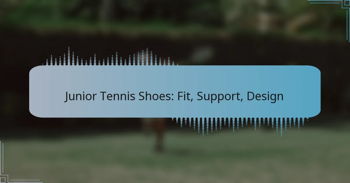 Junior Tennis Shoes: Fit, Support, Design